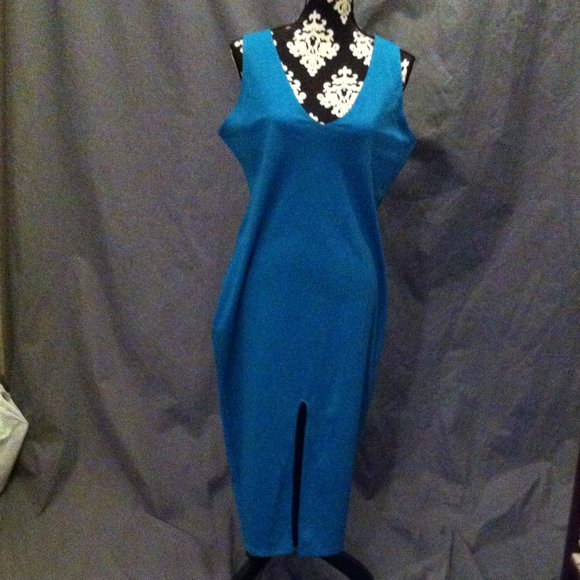 Teal Plus Size Sleeveless Dress - Picture 1 of 4